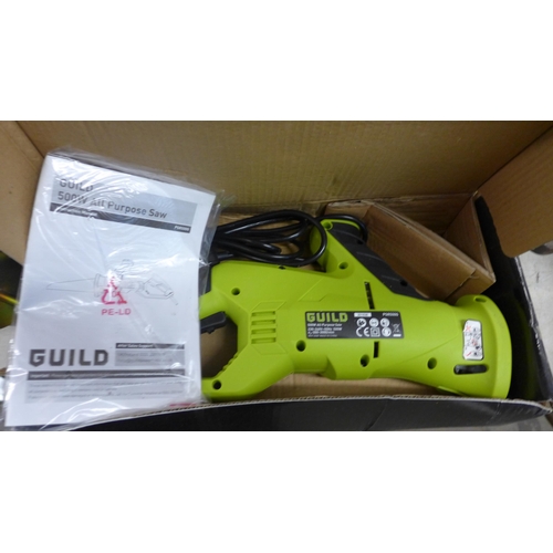 2040 - Guild 500w all purpose saw - boxed - W with Guild multi tool