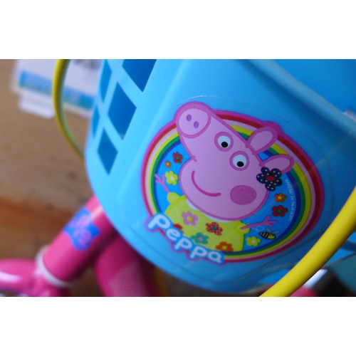 2090 - Peppa Pig infants' bike with stabilisers (original RRP £99)