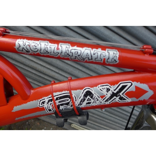 2094 - Trax Xcelerate red full suspension front disc ATB