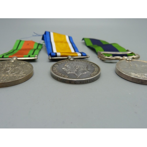 1044 - An India General Service Medal with Afghanistan N.W.F. 1919 clasp and a 1914-1918 British War Medal ... 