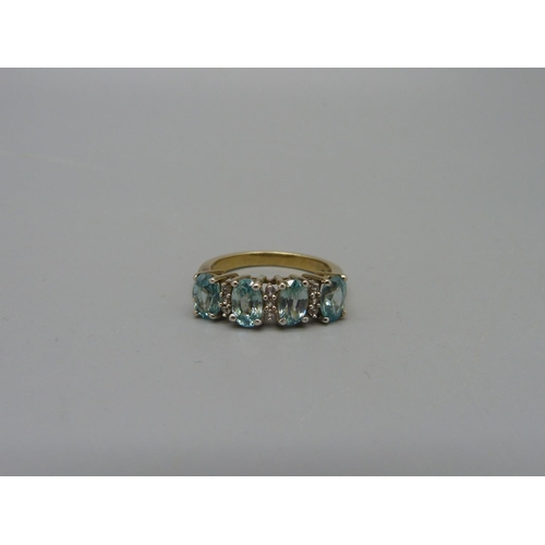 1050 - A silver gilt, spinel and zircon ring, N