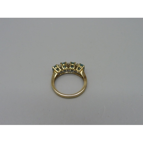 1050 - A silver gilt, spinel and zircon ring, N