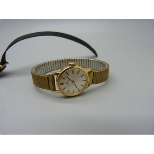 1086 - Two lady's Omega wristwatches and one Girard-Perregaux