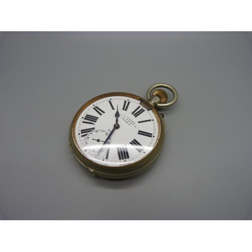 1092 - A Goliath pocket watch, dial a/f