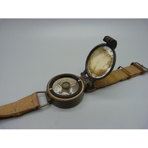 1096 - A wrist-compass, marked No.10730/B