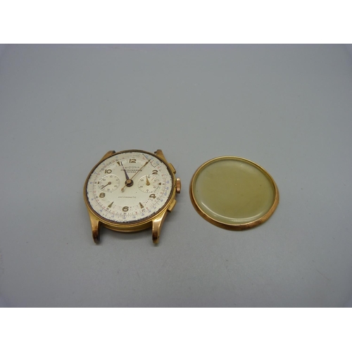 1097 - A Siduna 18ct gold chronograph wristwatch, total weight 36.6g