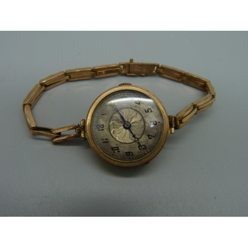 1099 - A lady's rolled gold Medana wristwatch