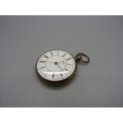 1110 - A silver pocket watch, Davies, Sheffield