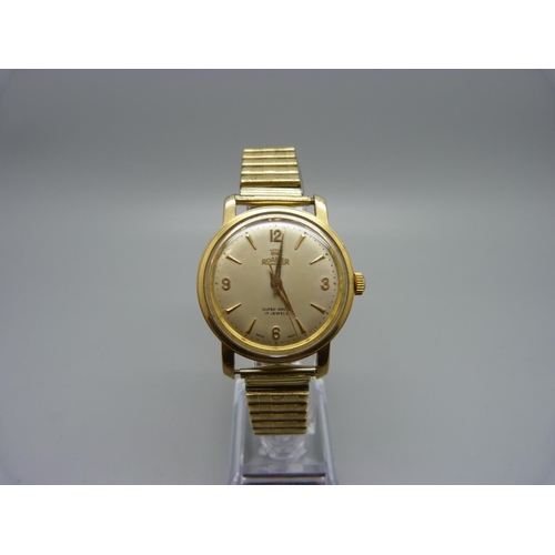 1112 - A Roamer gold plated wristwatch