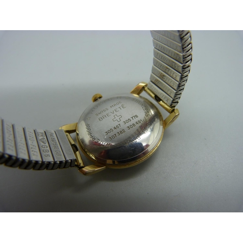 1112 - A Roamer gold plated wristwatch