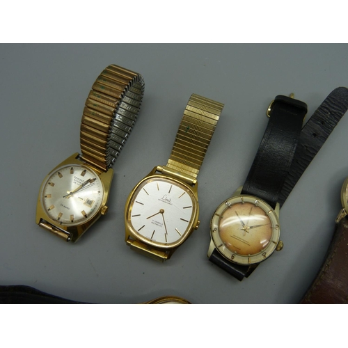 1122 - Five gentleman's wristwatches including Sekonda and Ingersoll