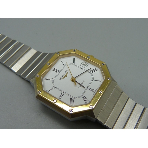 1126 - A Longines quartz wristwatch, with box