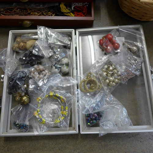 1148 - A collection of costume jewellery, three boxes