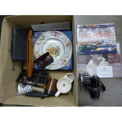 1149 - A vintage cycle lamp, (Lucas), commemorative china, etc. **PLEASE NOTE THIS LOT IS NOT ELIGIBLE FOR ... 