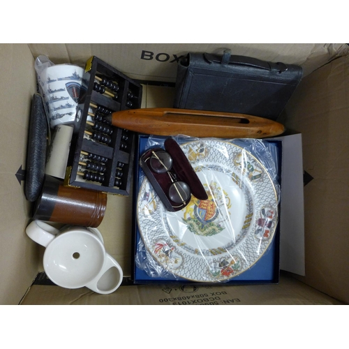 1149 - A vintage cycle lamp, (Lucas), commemorative china, etc. **PLEASE NOTE THIS LOT IS NOT ELIGIBLE FOR ... 