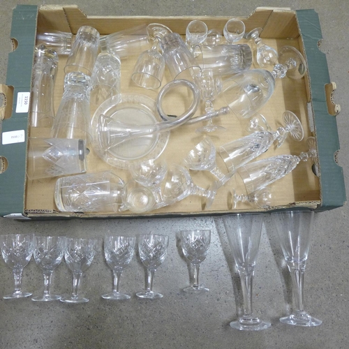 1150 - A collection of Victorian and Georgian glass including a glass hunting horn **PLEASE NOTE THIS LOT I... 