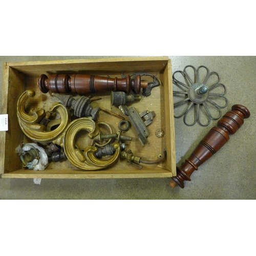 1154 - A collection of furniture restoration parts, etc. **PLEASE NOTE THIS LOT IS NOT ELIGIBLE FOR POSTING... 