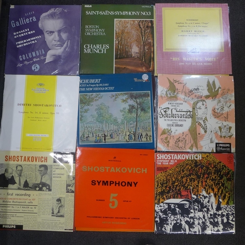 1203 - Two boxes of classical LP records, 107 in total including Mahler, Brahms, Chopin and Prokofiev **PLE... 