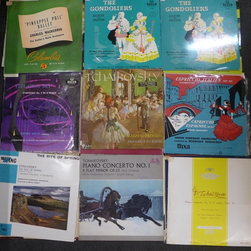 1203 - Two boxes of classical LP records, 107 in total including Mahler, Brahms, Chopin and Prokofiev **PLE... 