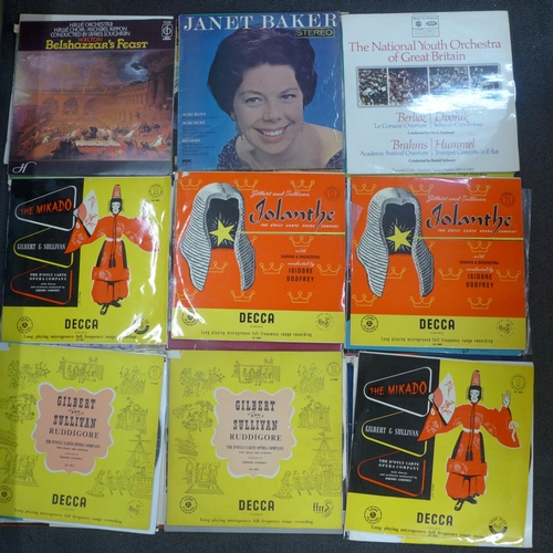 1203 - Two boxes of classical LP records, 107 in total including Mahler, Brahms, Chopin and Prokofiev **PLE... 