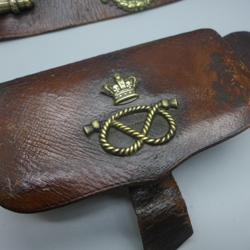 665 - A Victorian Staffordshire regiment officers belt and pouch