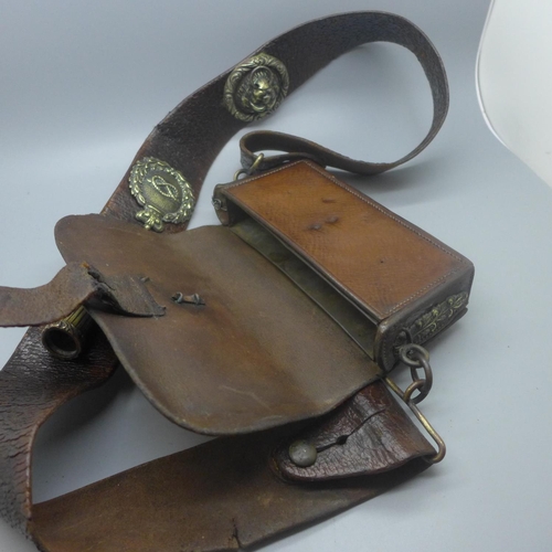 665 - A Victorian Staffordshire regiment officers belt and pouch