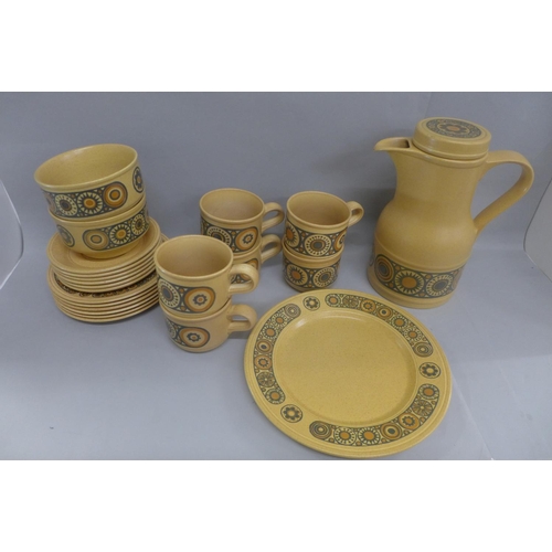 671 - A Kiln-Craft Ironstone six setting coffee set