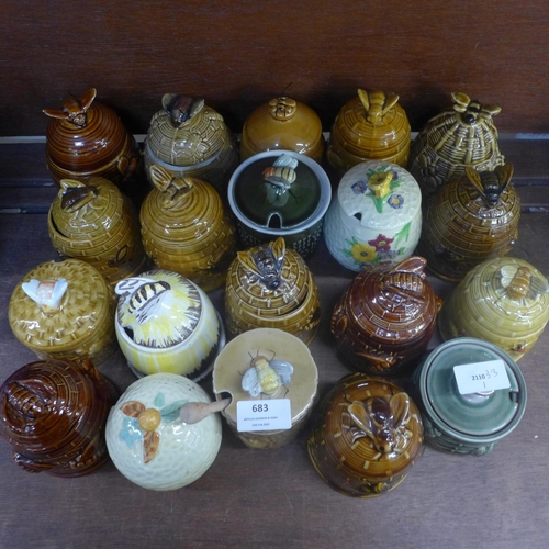 683 - A collection of twenty honey pots  **PLEASE NOTE THIS LOT IS NOT ELIGIBLE FOR POSTING AND PACKING**