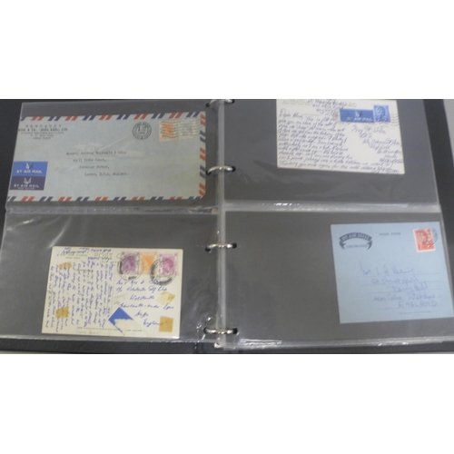 691 - Stamps; Hong Kong Postal History in album (61 items)