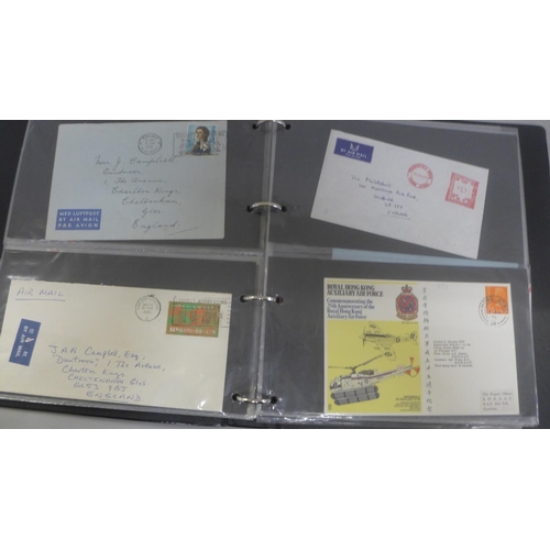 691 - Stamps; Hong Kong Postal History in album (61 items)