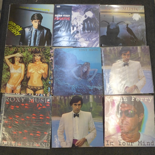 751 - Bryan Ferry and Roxy Music LP records in carry case