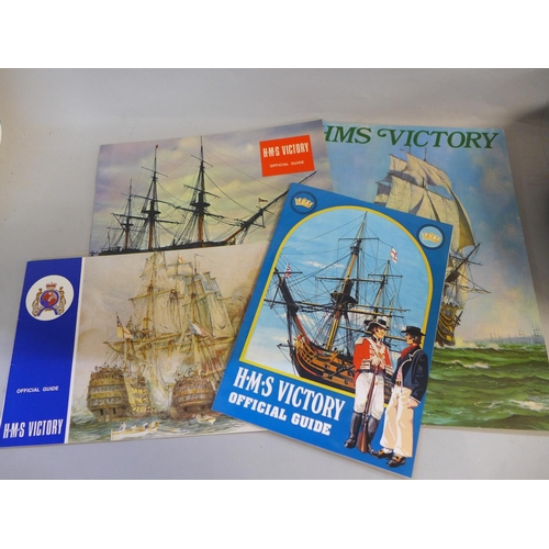 791 - A Royal Navy cap, HMS Victory and three related brochures