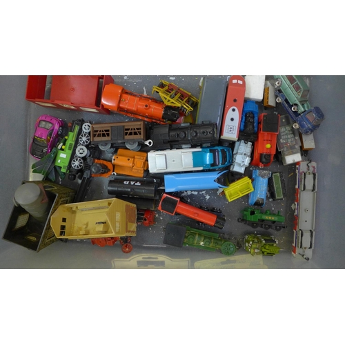 805 - Die-cast model vehicles and model rail, some boxed