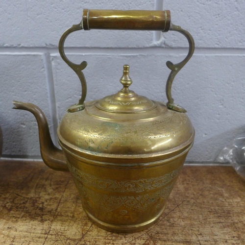 813 - Two Anglo Indian tea pots and one other Anglo Indian/Tibetan tea pot