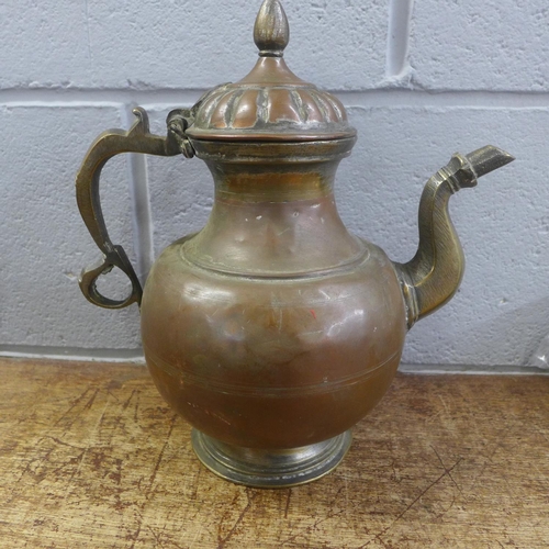 813 - Two Anglo Indian tea pots and one other Anglo Indian/Tibetan tea pot