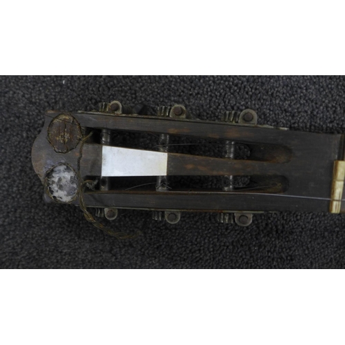 845 - A Windsor banjo with mother of pearl inlay, a/f