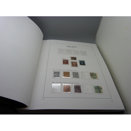 848 - A Stanley Gibbons album volume 1, 1840-1970 of Great Britain stamps with pre-printed pages, partiall... 