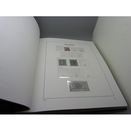 848 - A Stanley Gibbons album volume 1, 1840-1970 of Great Britain stamps with pre-printed pages, partiall... 