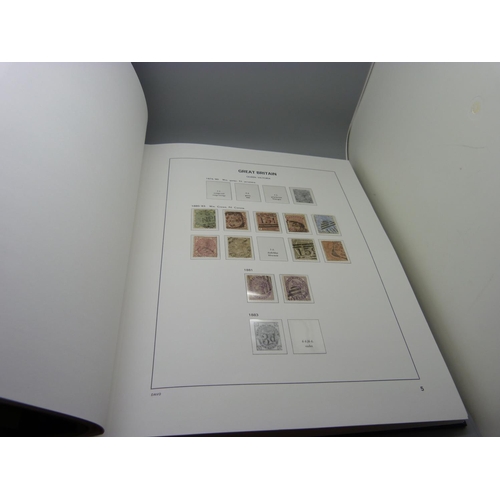 848 - A Stanley Gibbons album volume 1, 1840-1970 of Great Britain stamps with pre-printed pages, partiall... 