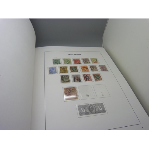 848 - A Stanley Gibbons album volume 1, 1840-1970 of Great Britain stamps with pre-printed pages, partiall... 