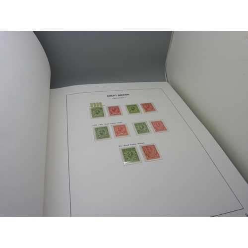 848 - A Stanley Gibbons album volume 1, 1840-1970 of Great Britain stamps with pre-printed pages, partiall... 