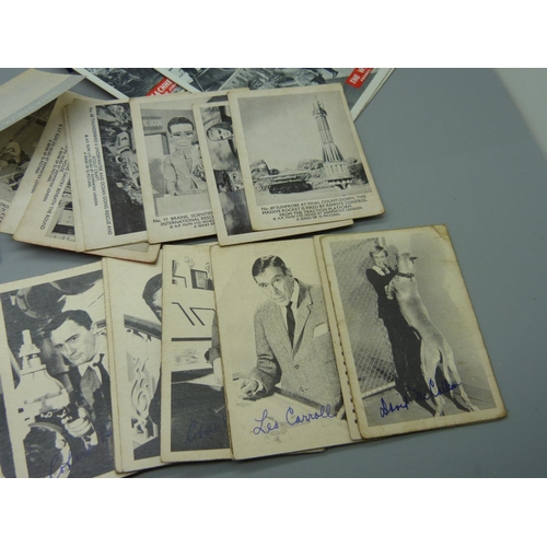 856 - A collection of A. & B.C. The Man From U.N.C.L.E. and other collectors cards