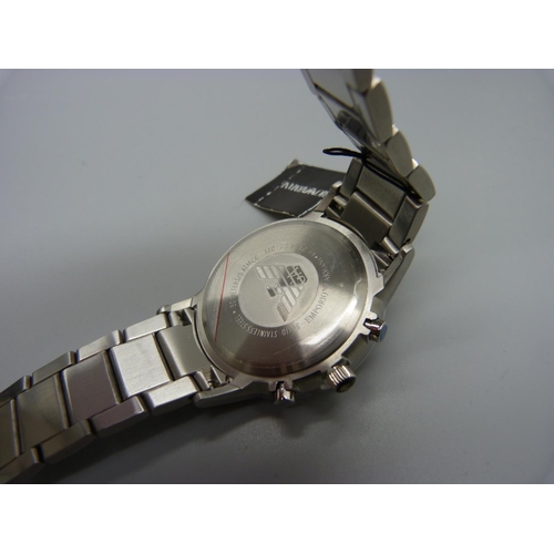 878 - An Emporio Armani wristwatch, boxed