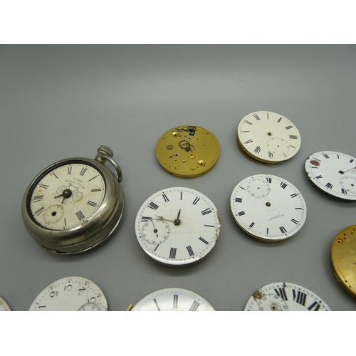 914 - Pocket watch movements and a Yankee Bicycle Watch