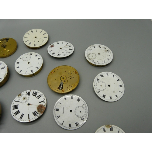 914 - Pocket watch movements and a Yankee Bicycle Watch