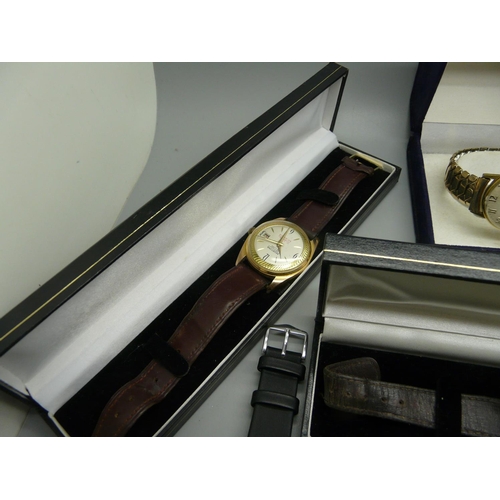 920 - Lady's and gentleman's wristwatches including Seiko, Avia, Waltham and one with silver and enamel ca... 