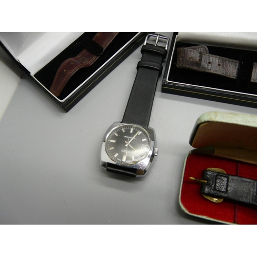 920 - Lady's and gentleman's wristwatches including Seiko, Avia, Waltham and one with silver and enamel ca... 