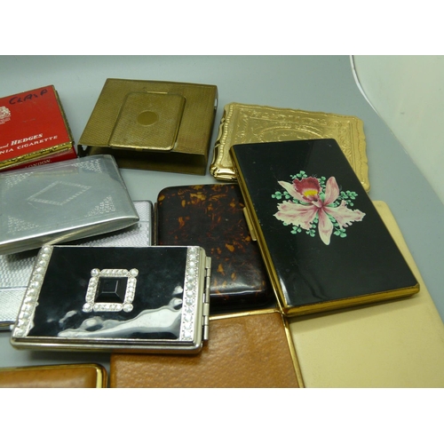 937 - A collection of cigarette cases and other smoking related items including a Meerschaum pipe