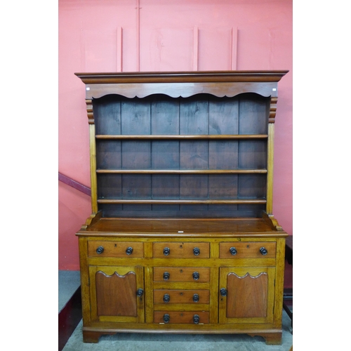 11 - A George III oak, mahogany and pine dresser