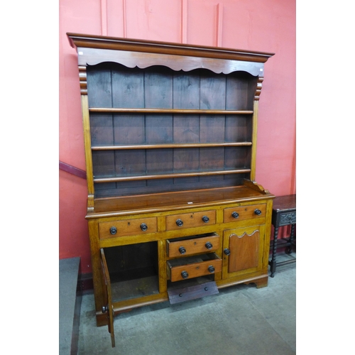 11 - A George III oak, mahogany and pine dresser